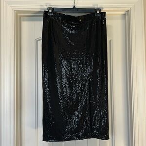 Black sequined skirt size L